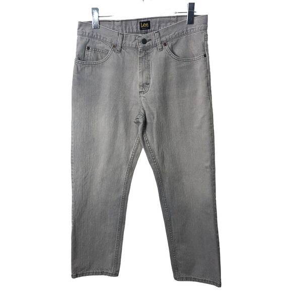Vintage 90's Lee Jeans Gray Wash Regular Fit Men's 34x 29 Cotton - Picture 1 of 7